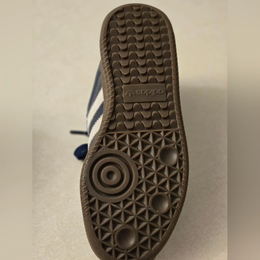 Adidas Women's Navy and White Samba Sneakers Sz 8.5 - Picture 4 of 8